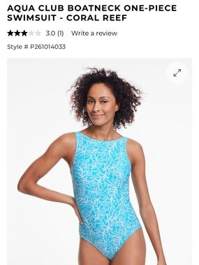 NWT Talbots Aqua Club Boatneck Medium Swimsuit
